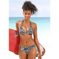 Venice beach Bikinitoppi 'Fjella' musta / valkoinen