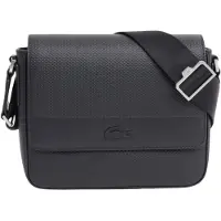 Lacoste Olkalaukku 'Sacoches messenger Chantaco cuir Noir' musta