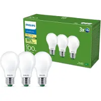 Philips LED-lamppu Ultra Efficient A60 7,3W/827 (100W) Frosted 3-pack E27
