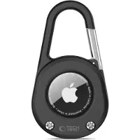 Tech-Protect Apple AirTag 1/2 Slidelock Carabiner -avaimenperä - Musta
