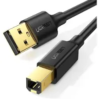 UGREEN US135 USB 2.0 A-B -tulostinkaapeli, kullattu, 1,5 m (musta)