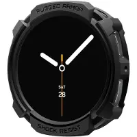 Spigen Rugged Armor Suunniteltu Samsung Galaxy Watch 8:lle 44mm kotelo Kestv TPU-suojus (2025) - Mattamusta