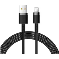 JOYROOM nestemäisestä silikonista valmistettu datakaapeli N2 USB-A / Lightning 2.4A 1.2m - musta