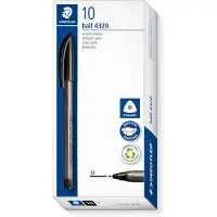 Staedtler Kertakäyttöinen kolmiokynä musta (10 kpl)