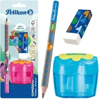 Pelikan Starter set combino pencil eraser sharpener assorted