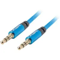 Lanberg Jack 3.5mm - Jack 3.5mm cable 1m blue (CA-MJMJ-10CU-0010-BL)