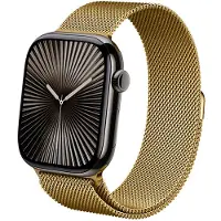 Crong Milano Steel stainless steel strap for Apple Watch 42/44 mm gold