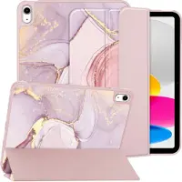 TechProtection iPad 2022/2025 SmartCase Pen Tri-Fold Folio kotelo - Marmorinen