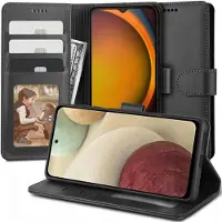 Tech-Protect Samsung Galaxy Xcover7 lompakkokotelo magneetilla ja jalustalla - Musta
