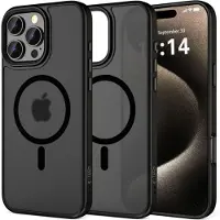 Tech-Protect iPhone 16 Pro Magmat Kotelo - MagSafe-yhteensopiva - Matta Musta