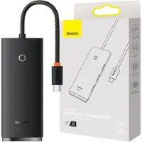 Baseus Lite Series 4-porttinen USB-C Keskitin - Musta