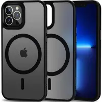 Tech-Protect iPhone 12/12 Pro Magmat Kotelo - MagSafe-yhteensopiva - Matta Musta