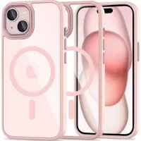 Tech-Protect iPhone 15 Magmat Kotelo - MagSafe-yhteensopiva - Pinkki / Kirkas