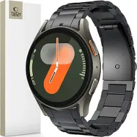 Tech-Protect TEKNISESTI SUOJATTU RUOSTUMATON SAMSUNG GALAXY WATCH 4 / 5 / 5 PRO / 6 / 7 / FE MUSTA