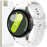 Tech-Protect SILICONE SPORT SAMSUNG GALAXY WATCH 4 / 5 / 5 PRO / 6 / 7 / FE VALKOINEN