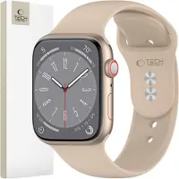 Tech-Protect Apple Watch Series 11/10/9/8/7/6/SE 3/SE silikoniranneke - 40mm/41mm/42mm - pähkinäpuu