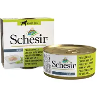 Schesir | Märkäruoka koirille | 150 g tölkki - Kanaa ja omenaa hyytelössä 150 g