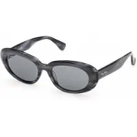 Max Mara MM0196 53/18/140 Kiiltävä vaaleansininen etuosa akryyli NAISET MM0196 Aurinkolasit