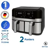 HEINRICH'S Öljyttömä paistokone - - HFR 8214 - 9L - 2400W - Kosketusnäyttö 9 ohjelmalla