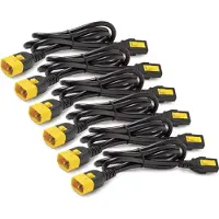 APC POWER CORD KIT (6 EA), LOCKING, C13 TO C14, 0.6M, RED (AP8702S-WWX340)