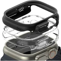 Ringke SLIM 2-PAKKAUS APPLE WATCH ULTRA 1 / 2 (49 MM) KIRKAS & MATTA MUSTA
