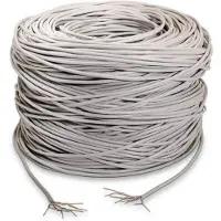 Aisens Bobina Ethernet-kaapeli RJ45 Cat.5E UTP AWG24 Jäykkä 305m Harmaa