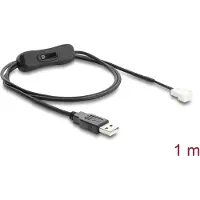 DeLOCK 91233, 1 m, USB A, Molex (3-pin), 5 V