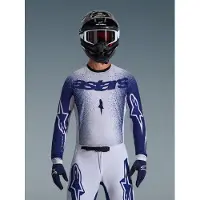 Alpinestars Supertech Scenz MX-pusero Valkoinen/Sininen Miehet, size XL