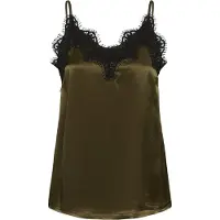 Soaked Slirini Lace Top - Khaki green - S