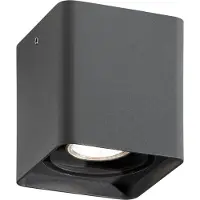 LCD Ulko 5055, grafiitti, 10 cm, metalli, IP54, GU10 himmennettävä, Musta, Alumiini, Moderni,