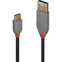 Lindy USB 2.0 tyypin A–C kaapeli - - Anthra Line - 2m - Kaksoissuojattu - Kullatut koskettimet