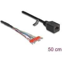DeLOCK – Cable RJ45 jack to wire end ferrules Cat.5e 50 cm black (88005)