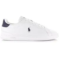 Ralph Lauren Ftw for man. 809829824003 Heritage Court II navy leather sneakers (46), White, Flat, Laces, Casual