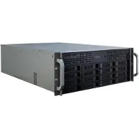 Inter-Tech 4U-4416L, Teline, Palvelin, musta, Hopea, ATX, EATX, mikro ATX, Mini-ITX, SSI EEB, Metalli, 4U (88887120)
