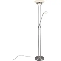 TRIO Orson LED lattiavalaisin 180cm 27W+4,5W harjattu teräs