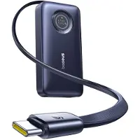 Baseus EnerCore CR11 10000mAh 45W Power Bank with Retractable USB-C Cable - Black - 10000 mAh