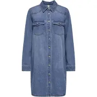 ONLY Onllisa L/S Dnm Dress Gua - Blue - XS