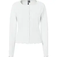 Pieces Pcmarie Ls Poin Cardigan Jrs Noos Bc - White - L