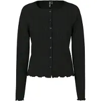 Pieces Pcmarie Ls Poin Cardigan Jrs Noos Bc - Black - L