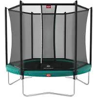 Berg trampoliini Favorit, sis. Comfort turvaverkon 280 cm vihreä