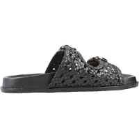 Carmela for woman. 16305801-NEGRO Leather Sandals 163058 black (38), Flat, None, Casual