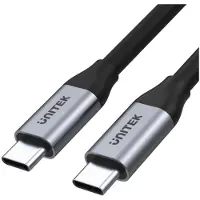 UNITEK C14091ABK USB-kaapeli USB-C - USB-C M/M 5Gbps, 4K@60Hz, 20V/2A, 2m