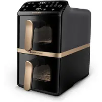 Philips Airfryer 4000 Series Stacked Dual Basket NA462/70, 10 l, 1,4 kg, 2750 W, airfryer, musta