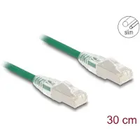 DeLOCK 80363, 0,3 m, Cat6a, U/FTP (STP), RJ-45, RJ-45, Vihreä
