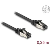 DeLOCK 80177, 0,25 m, Cat8.1, U/FTP (STP), RJ-45, RJ-45, Musta