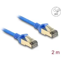 DeLOCK – RJ45 Network Cable Cat.8.1 F/FTP Slim 2 m blue (80334)