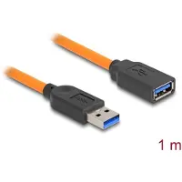 DeLOCK 87963, 1 m, USB A, USB A, 5 Gbit/s, Musta