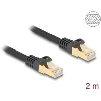 DeLOCK 80318, 2 m, Cat6a, S/FTP (S-STP), RJ-45, RJ-45, Musta