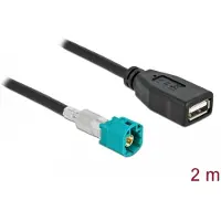 DeLOCK 90488, 2 m, HSD Z, USB 2.0 Type-A, Musta