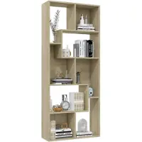 vidaXL Kirjahylly Sonoma-tammi 67x24x161 cm lastulevy